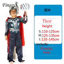 Load image into Gallery viewer, Spiderman Superman Iron Man Cosplay Costume for Boys Carnival Halloween Costume for Kids Star Wars Deadpool Thor Ant man Panther