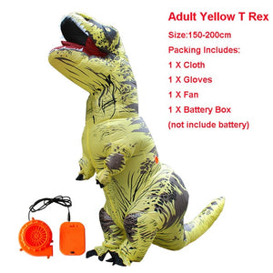 Adult Inflatable Costume Dinosaur Costumes T REX Blow Up Fancy Dress Mascot Cosplay Costume For Men Women Kids Dino Cartoon